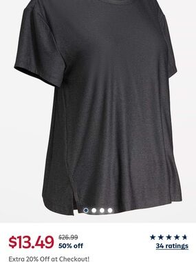 Old Navy Maternity Black Short Sleeve Tunic Tee
